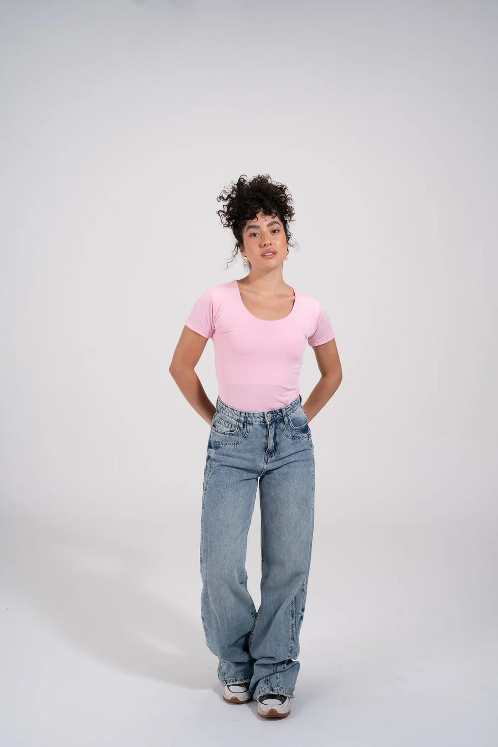 WIDE NECK SHORT SLEEVE - Rose