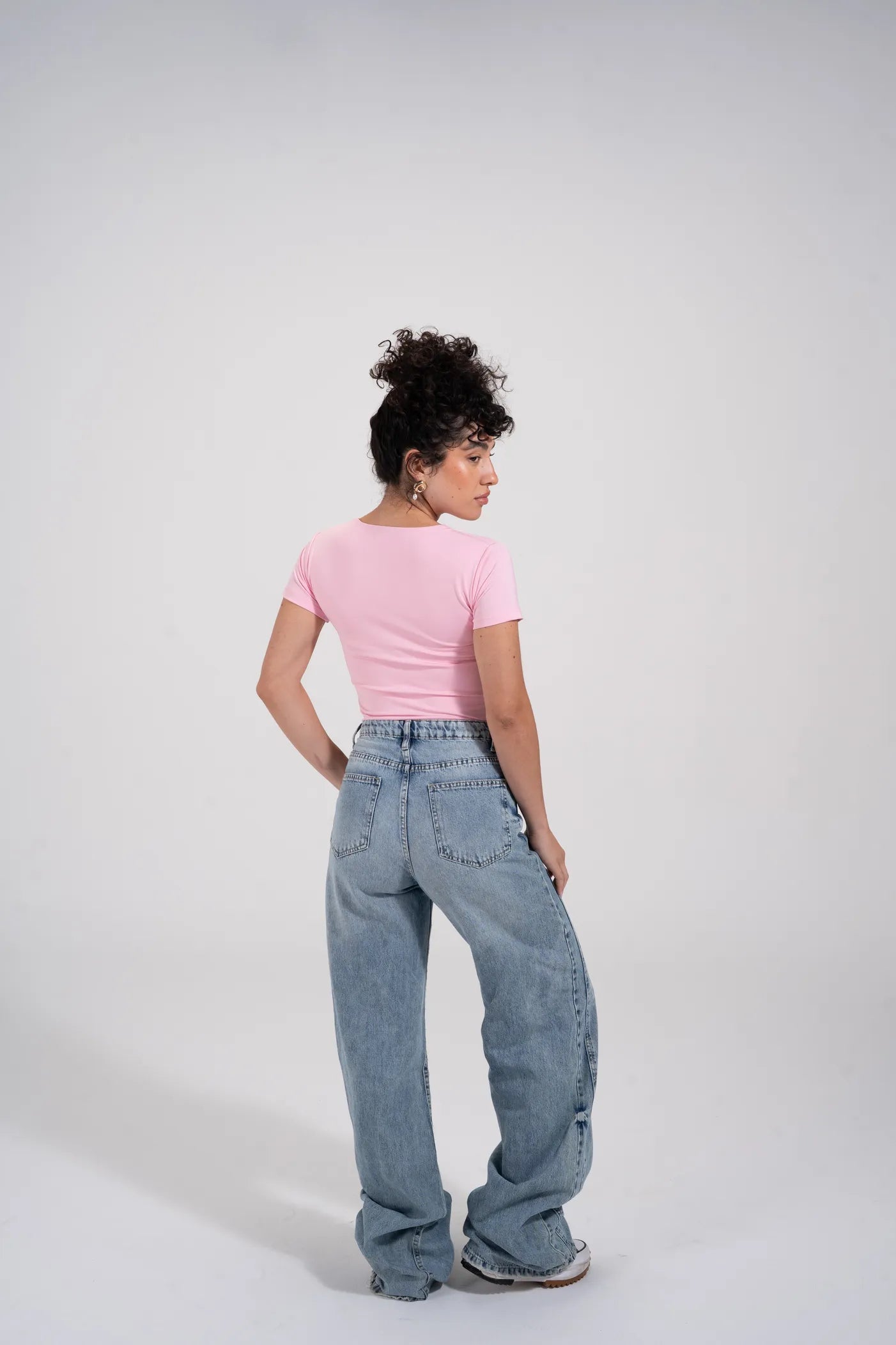 WIDE NECK SHORT SLEEVE - Rose