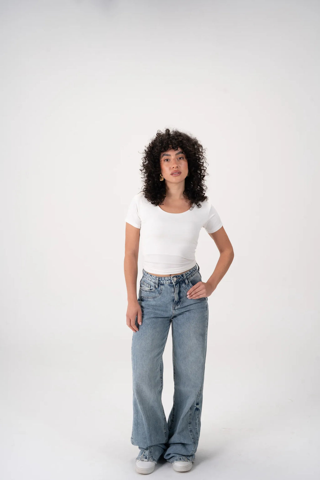 WIDE NECK SHORT SLEEVE - White