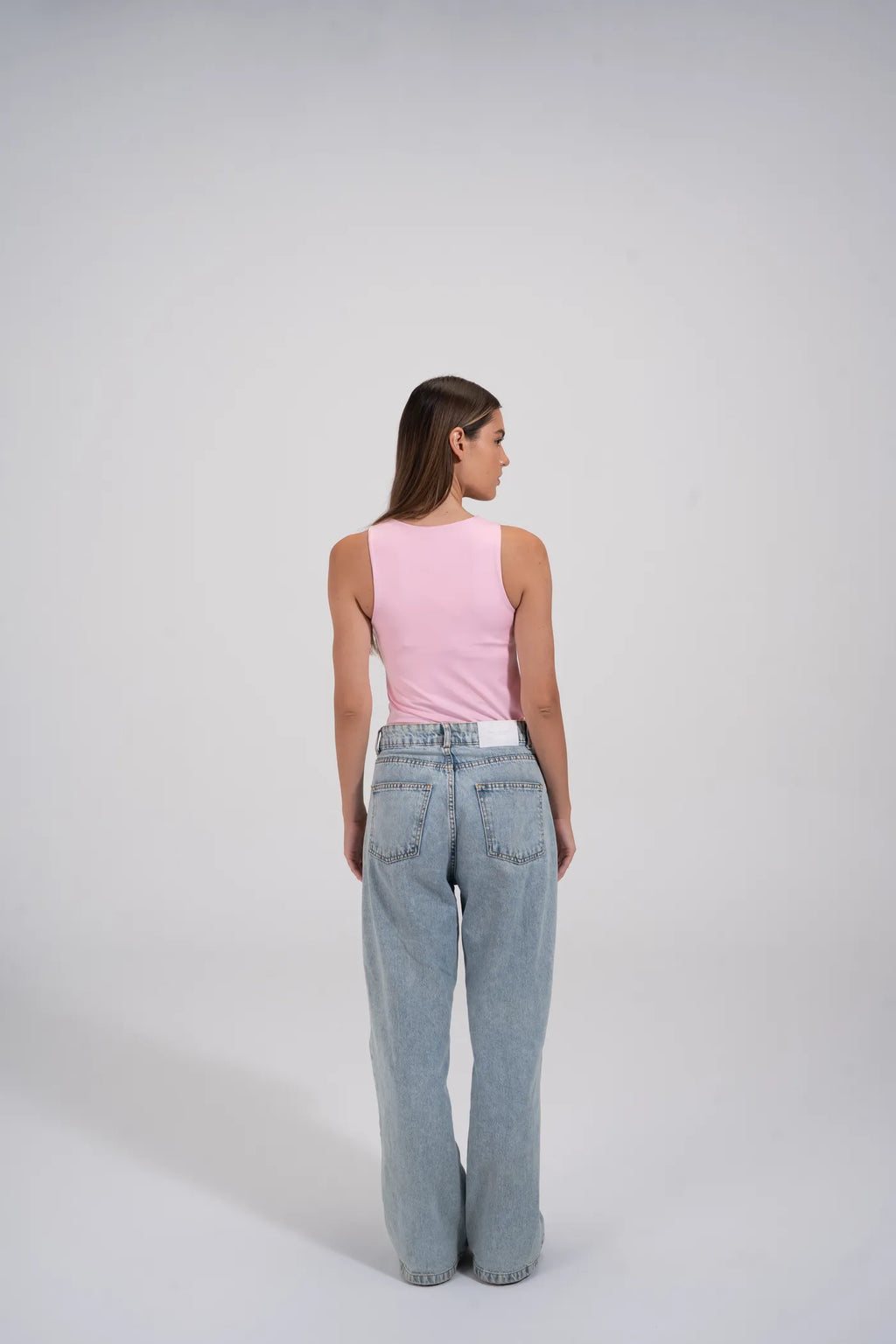 ROUND NECK BODYSUIT - Rose