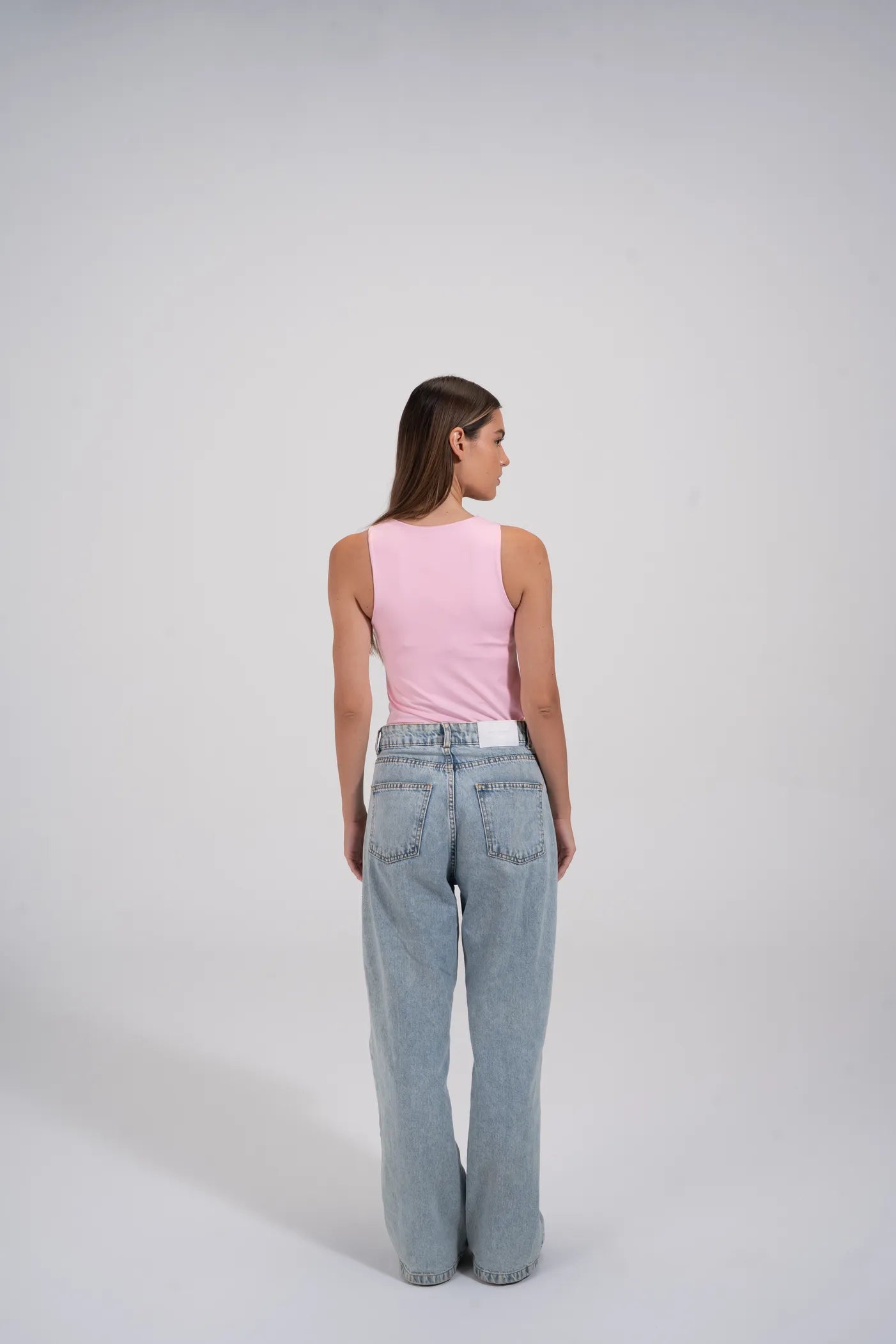 ROUND NECK BODYSUIT - Rose