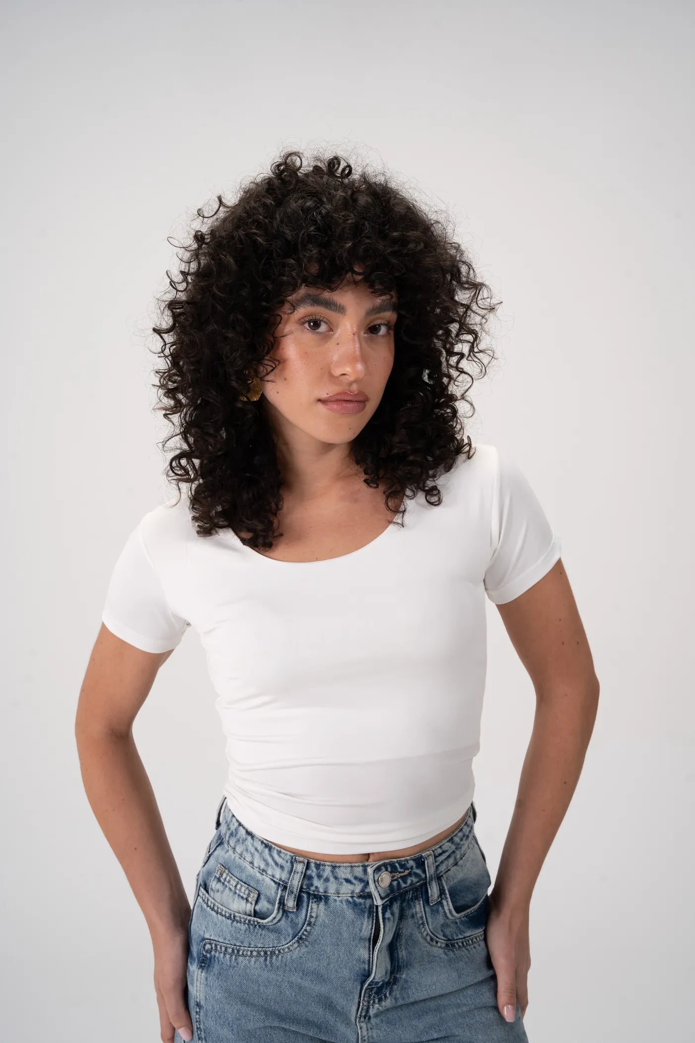 WIDE NECK SHORT SLEEVE - White