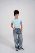 ROUND NECK SHORT SLEEVE - Baby Blue