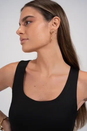 IRREGULAR META STUF EARRING